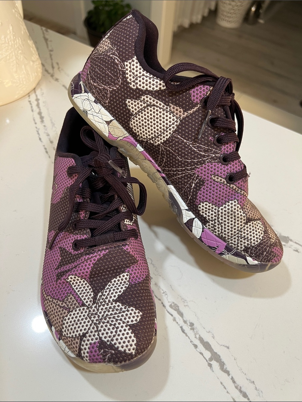 NOBULL Purple Floral Pattern Women’s Athletic Shoes size W8